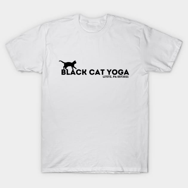 Black Cat Yoga Lititz T-Shirt by Jenny Jenny Yoga